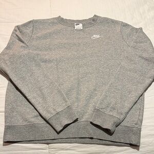 Nike Womens Heather Gray Crewneck Sweater